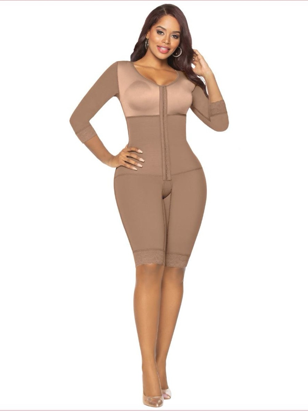 Delie 09008 Colombian High Compression Post-Surgical Faja | Built-In Bra& Sleeve